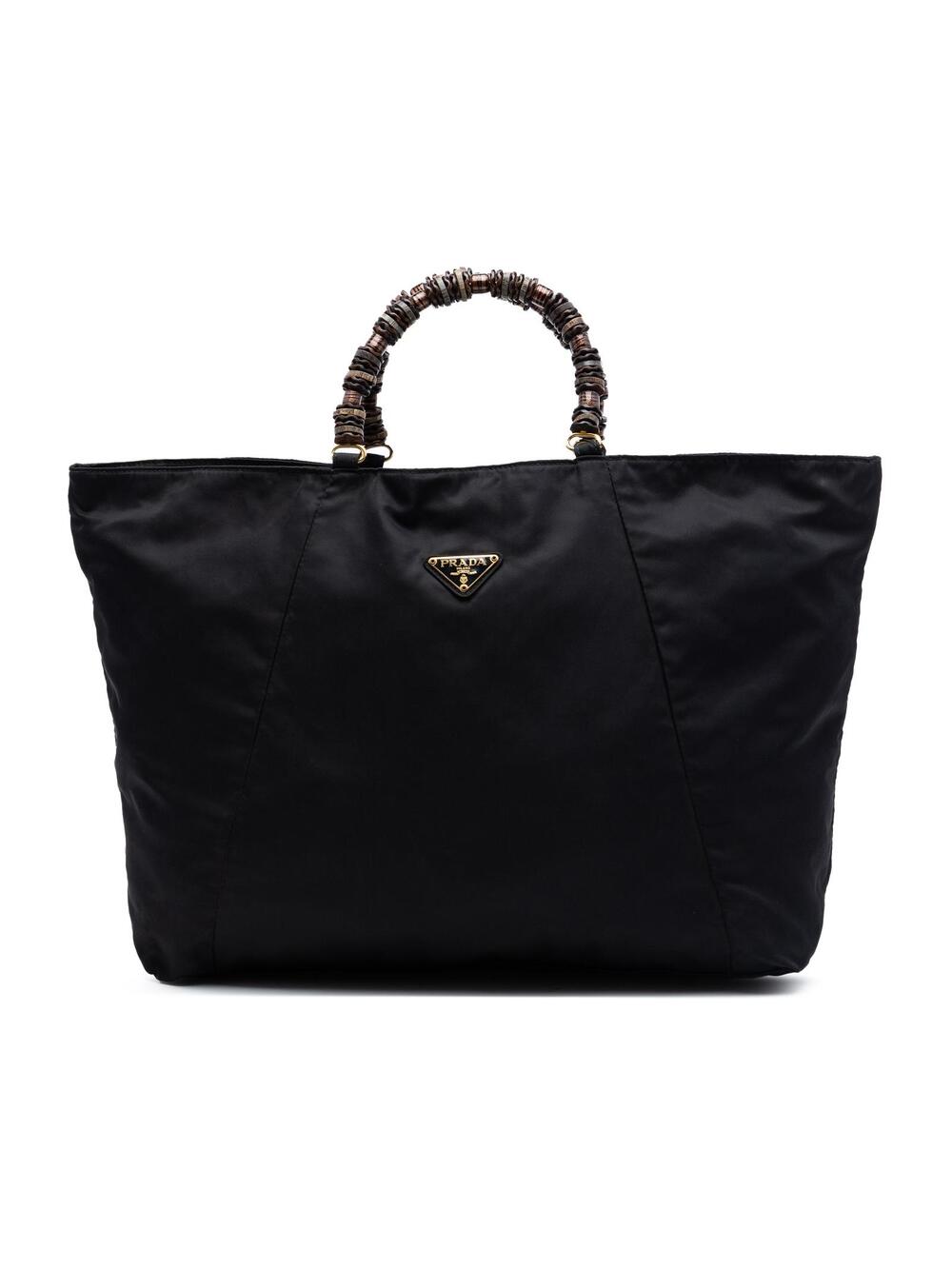 Prada Tessuto Beaded Handle Tote Pre- #339126P57B